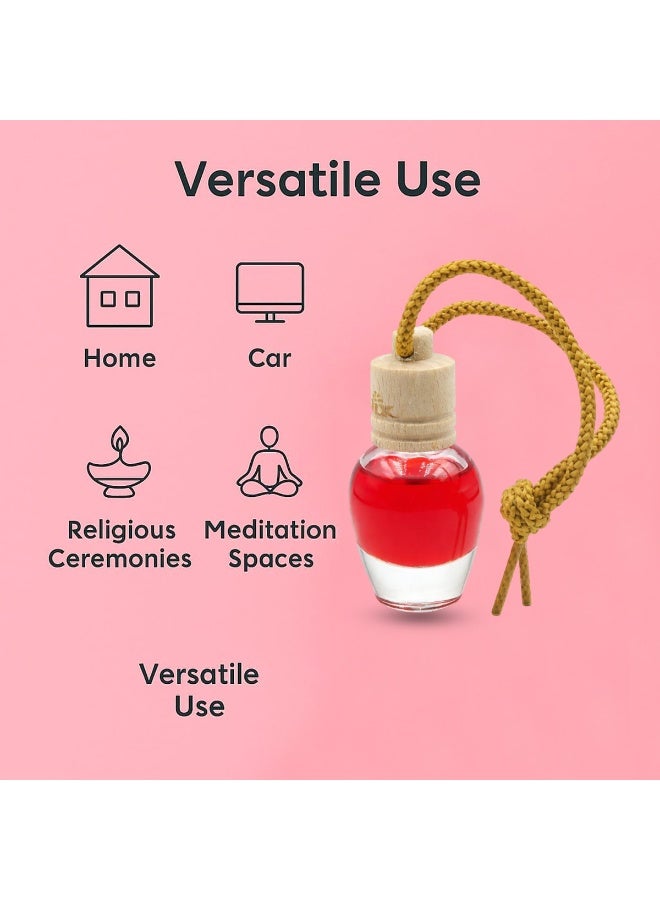 ELIXIR Hanging Car Air Freshener Strawberry Scent, Natural Essential Oil Diffuser Bottle, Alcohol-Free & Non-Toxic, Long-Lasting Fresh Fragrance for Car, Home & Office - Image 4